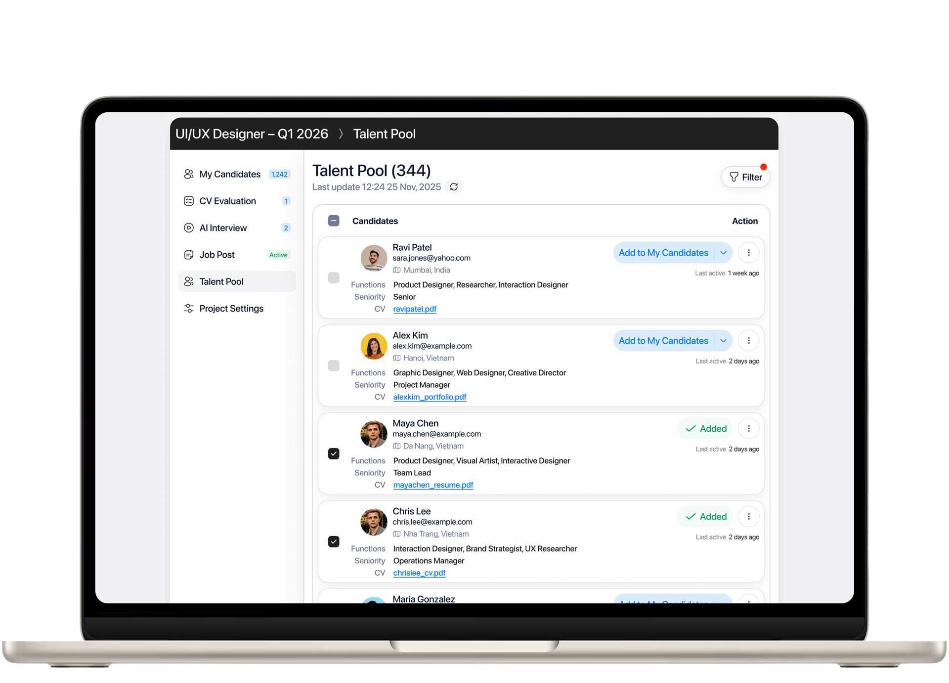 Global talent pool